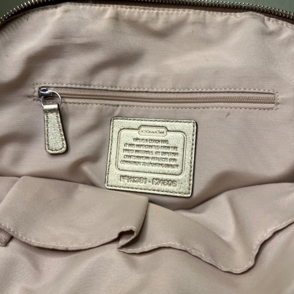 COACH Peyton in Signature Monogram Canvas & Leather Cora Domed Satchel Handbag - Picture 11 of 15